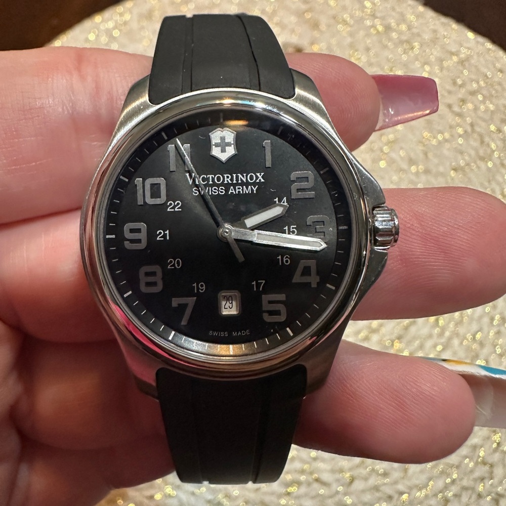 Victorinox Women's OFFICER'S 241367 Black Rubber Analog Quartz Watch